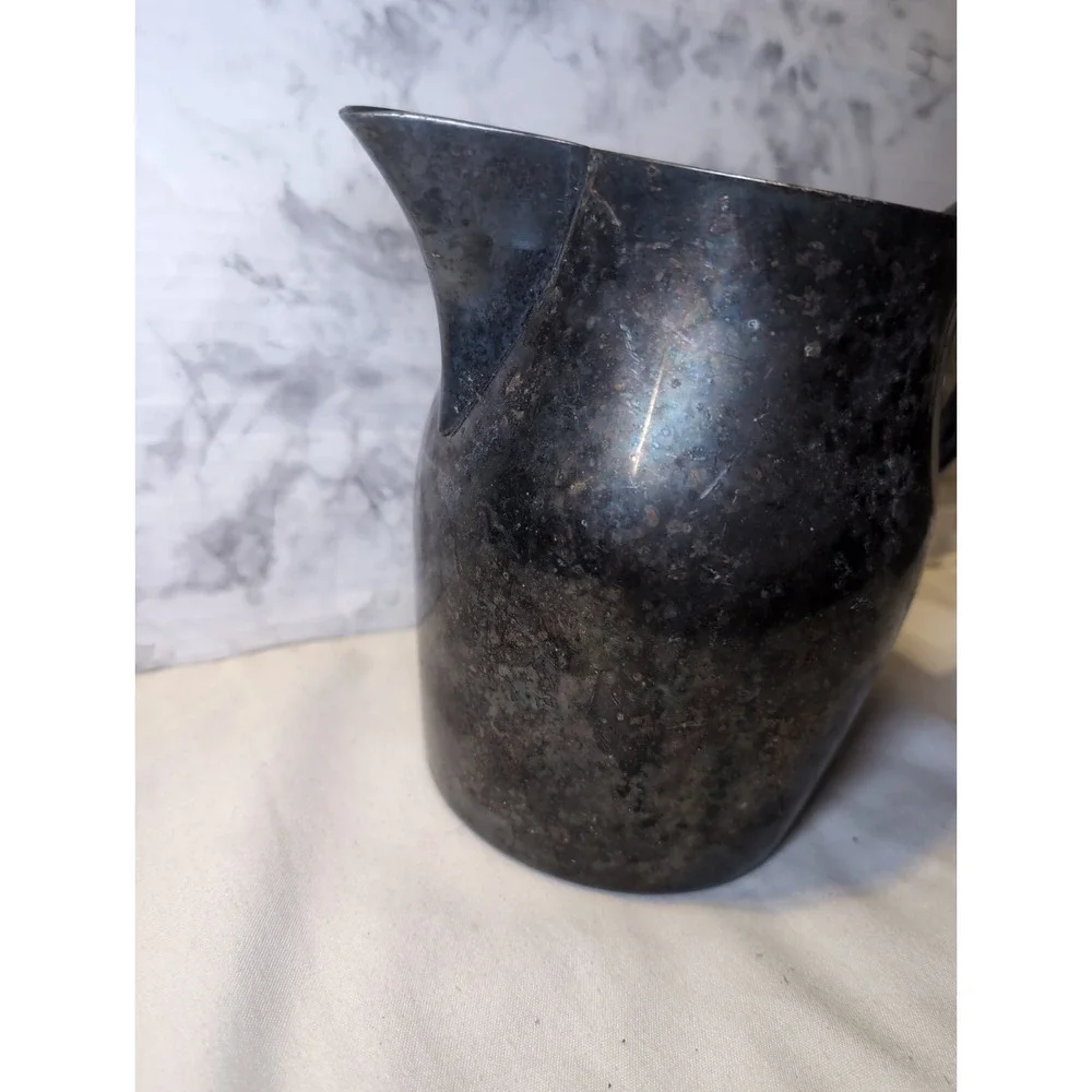 Vintage Sheridan Silver On Copper Paul Revere Style Water Pitcher With Ice Lip